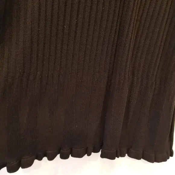 Vintage 90's Black Sweater Knit Dress Stretch Petites Long Sleeve Womens Size XL - Picture 6 of 11